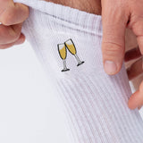 Champagne | Chaussettes brodées en coton bio