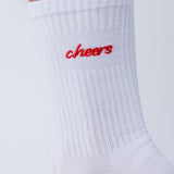 Cheers | Chaussettes brodées en coton bio