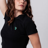 Mojito | Besticktes Bio Baumwoll Cropped T-Shirt