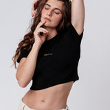 Aperitivo | Besticktes Bio Baumwoll Cropped T-Shirt