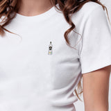 Mangaroca Batida de Côco | Besticktes Bio Baumwoll Cropped T-Shirt