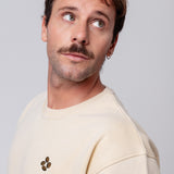 Coffee beans | Bestickter Bio-Baumwoll Unisex Pullover