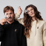 Kaffeemühle | Bestickter Bio Baumwoll Unisex Hoodie