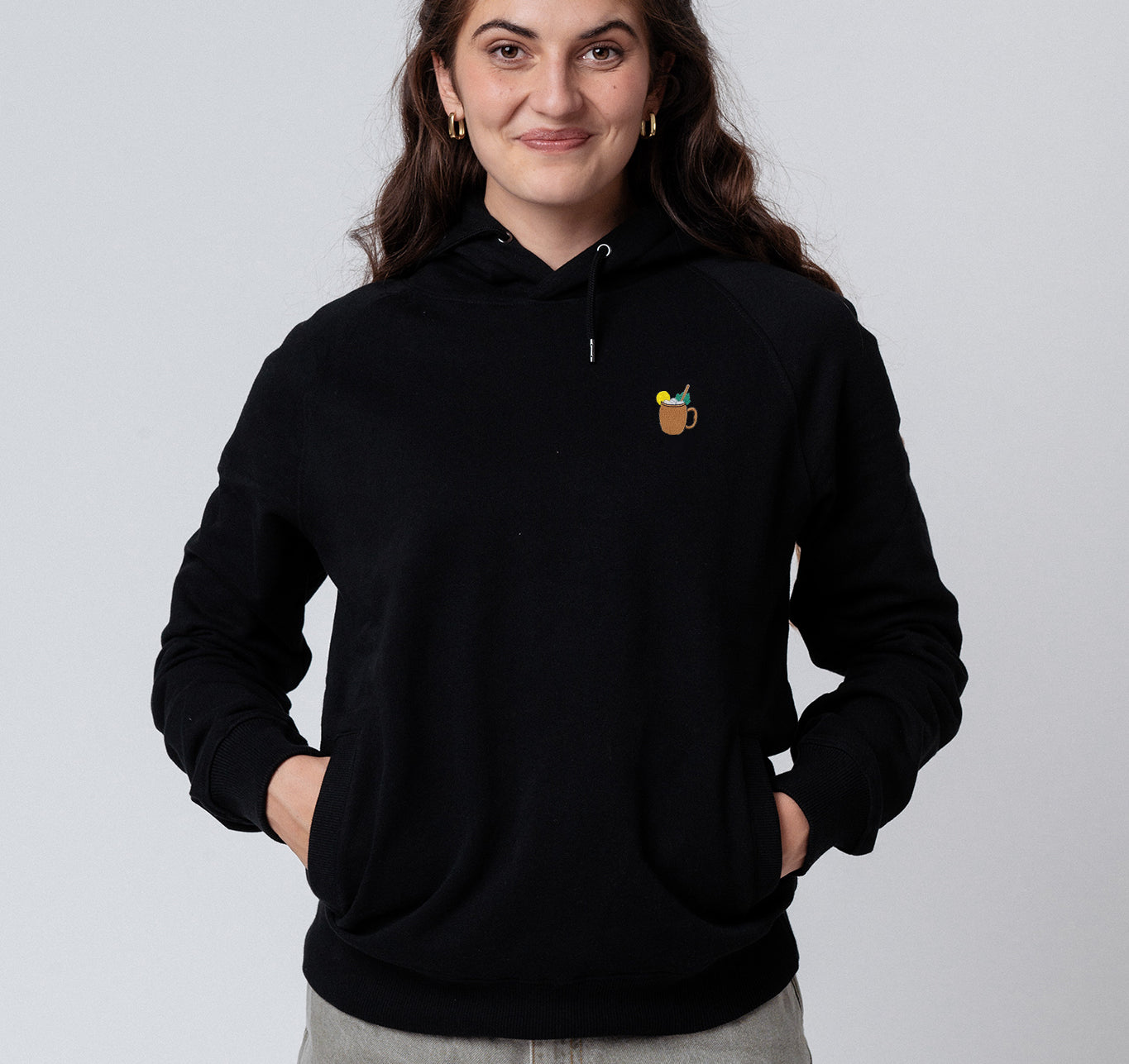 Moscow Mule | Bestickter Bio-Baumwoll Unisex Hoodie