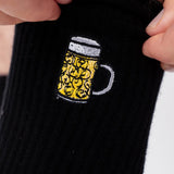 chope à mesurer | chaussettes brodées en coton bio