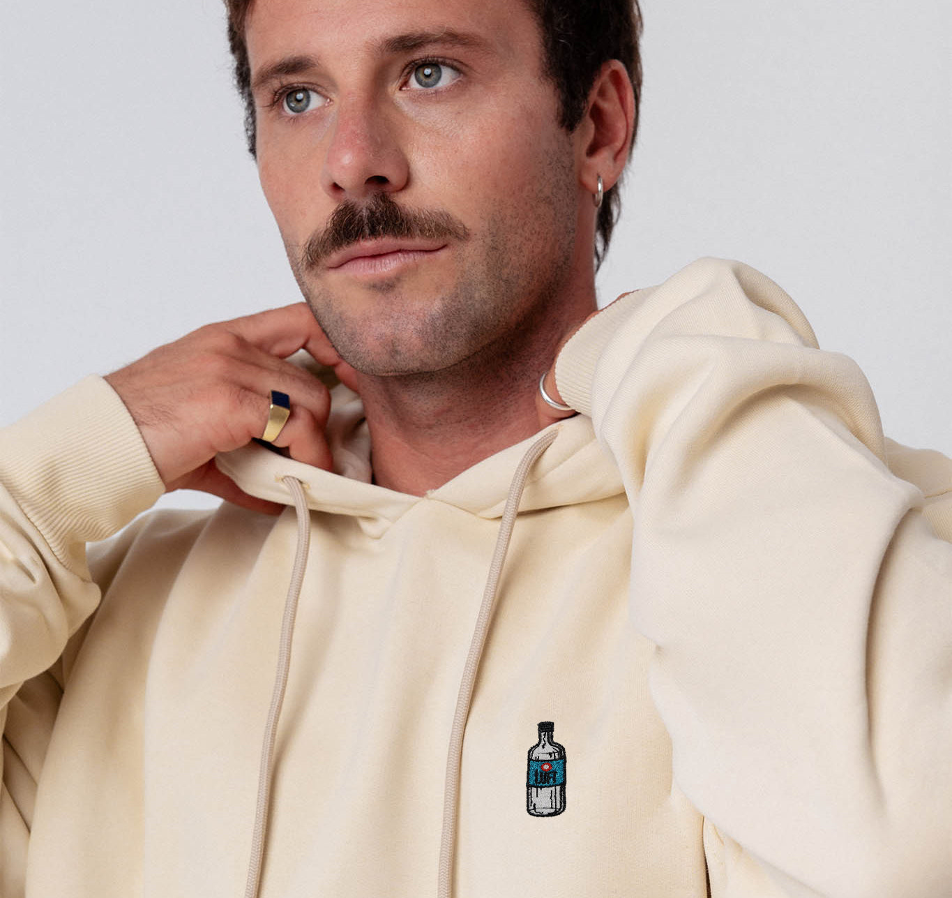 Luft |  Bestickter Bio Baumwoll Unisex Hoodie