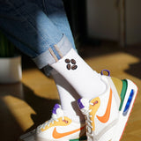 Coffee Beans | Chaussettes en coton bio brodées