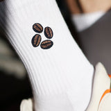 Coffee Beans | Chaussettes en coton bio brodées