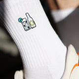 Gin & Tonic | Chaussettes brodées en coton bio