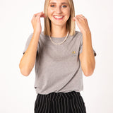 Sekt | Besticktes Bio Baumwoll Frauen T-Shirt