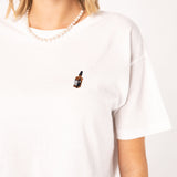 Whisky | Besticktes Bio Baumwoll Cropped T-Shirt