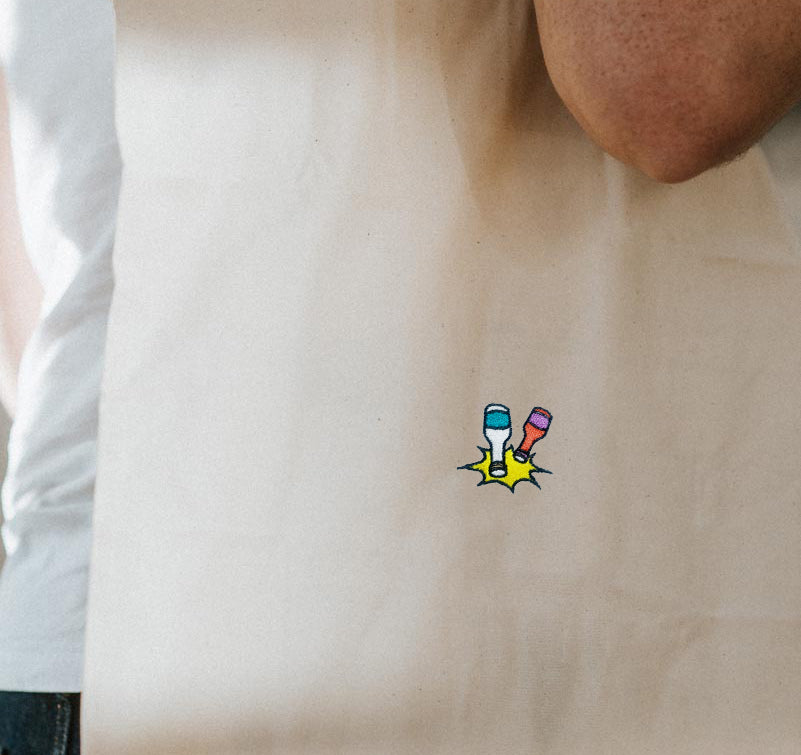 Petit tapeur | Sac en coton bio brodé