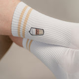 Latte Macchiato | Bestickte Bio Baumwoll Socken