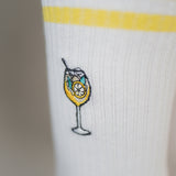 Limoncello Spritz | Bestickte Bio Baumwoll Socken