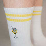 Limoncello Spritz | Bestickte Bio Baumwoll Socken
