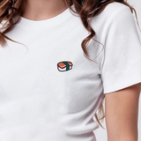 Sushi Nigiri | Besticktes Bio Baumwoll Cropped T-Shirt