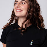 GIN SUL | Besticktes Frauen Bio Baumwoll T-Shirt