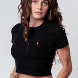 Würze Fix | Besticktes Bio Baumwoll Cropped T-Shirt