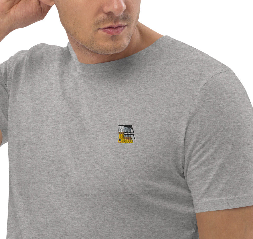 Cafetière filtre | T-shirt brodé en coton bio organique