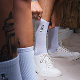 Mangaroca Batida de Côco | Chaussettes brodées en coton bio