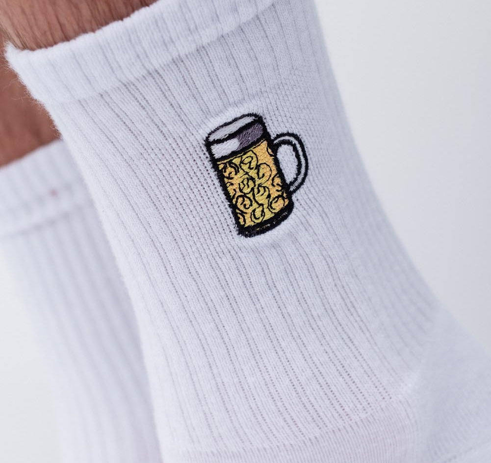 chope à mesurer | chaussettes brodées en coton bio