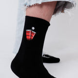 Beerpong | Chaussettes en coton bio brodées