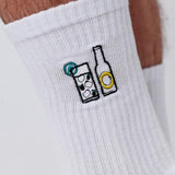 Gin & Tonic | Chaussettes brodées en coton bio