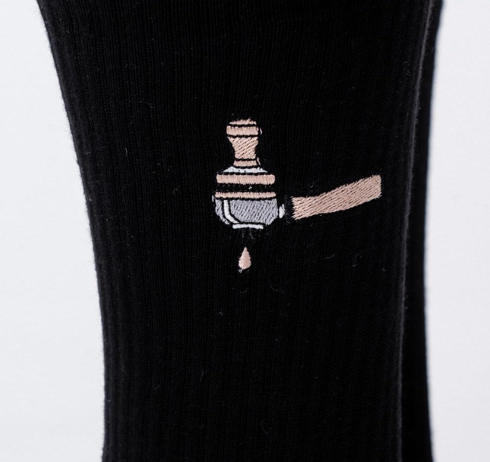 Porte-filtre & Tamper | Chaussettes brodées en coton bio