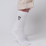 Cafetière espresso | Chaussettes brodées en coton bio