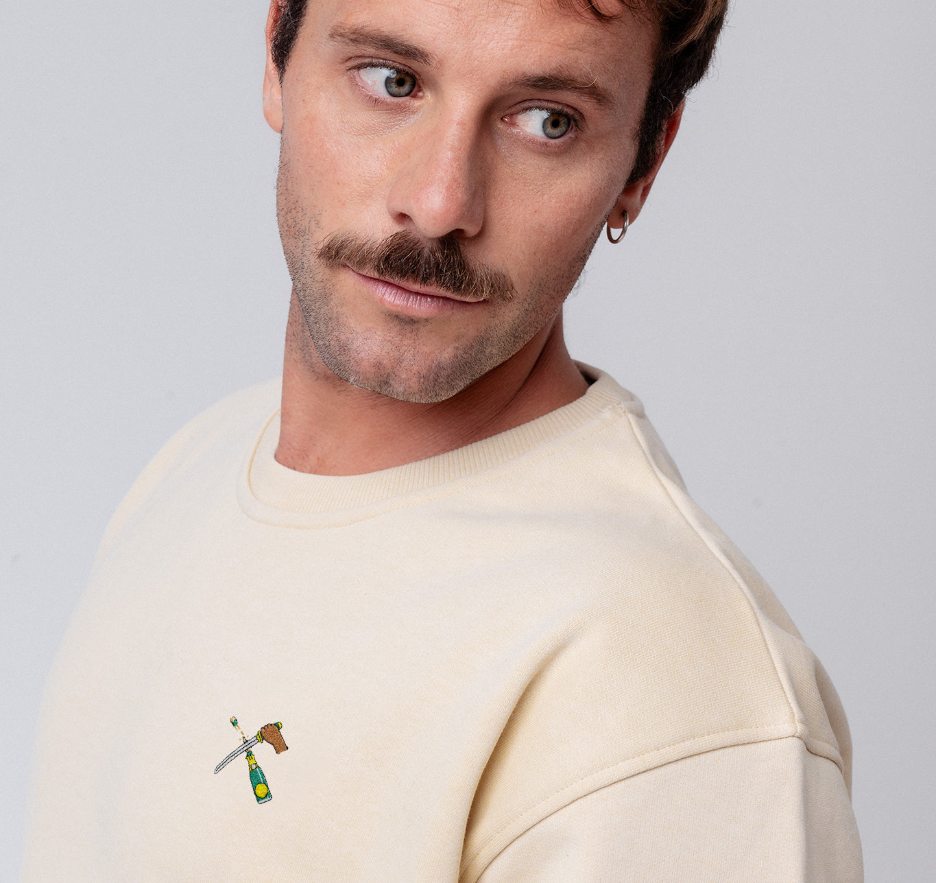 Champagnersäbel | Besticker Bio Baumwoll Unisex Pullover