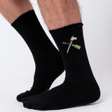 Sabre de Champagne | Chaussettes brodées en coton bio
