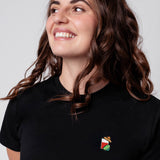 Mexicain | T-shirt brodé en coton bio pour femme