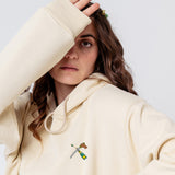 Sabre de Champagne | Sweat à capuche en coton bio brodé pour femme