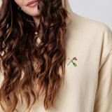 Sabre de Champagne | Sweat à capuche en coton bio brodé pour femme