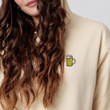 chope | Sweat à capuche en coton bio brodé pour femme