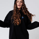 Glühwein | Sweat à capuche en coton bio brodé pour femme