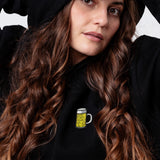 chope | Sweat à capuche en coton bio brodé pour femme