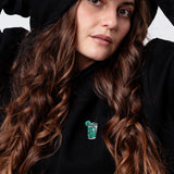 Mojito | Sweat à capuche en coton bio brodé pour femme