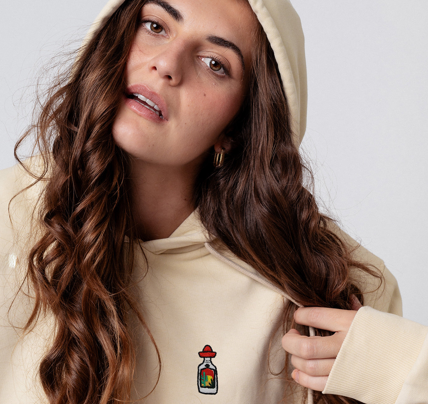Sierra Tequila | Sweat à capuche en coton bio brodé pour femme