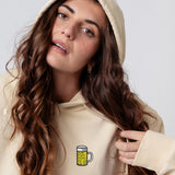 chope | Sweat à capuche en coton bio brodé pour femme