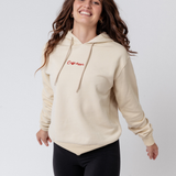Caffé doppio | Bestickter Bio Baumwoll Frauen Hoodie
