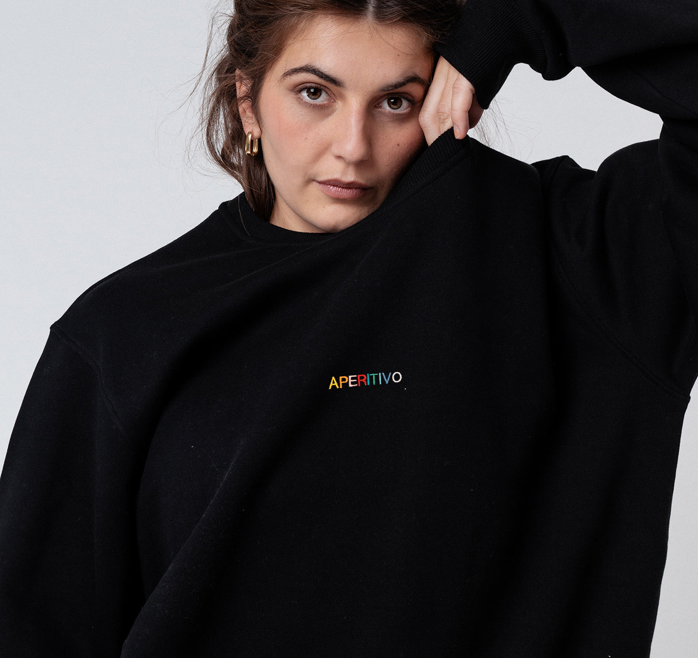 Aperitivo | Pull en coton bio brodé pour femme