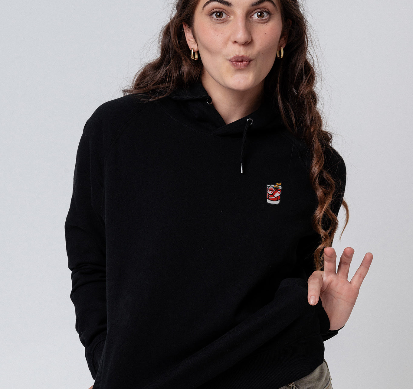 Negroni | Sweat à capuche en coton bio brodé pour femme