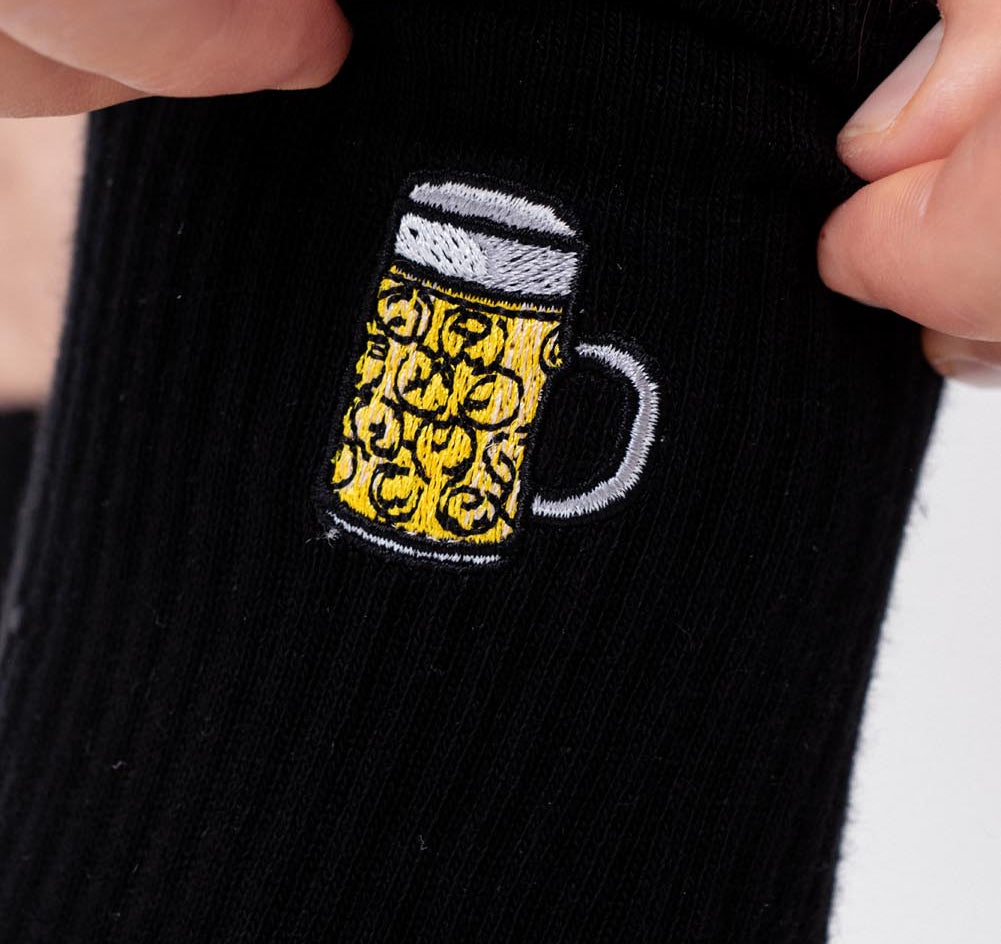 chope à mesurer | chaussettes brodées en coton bio