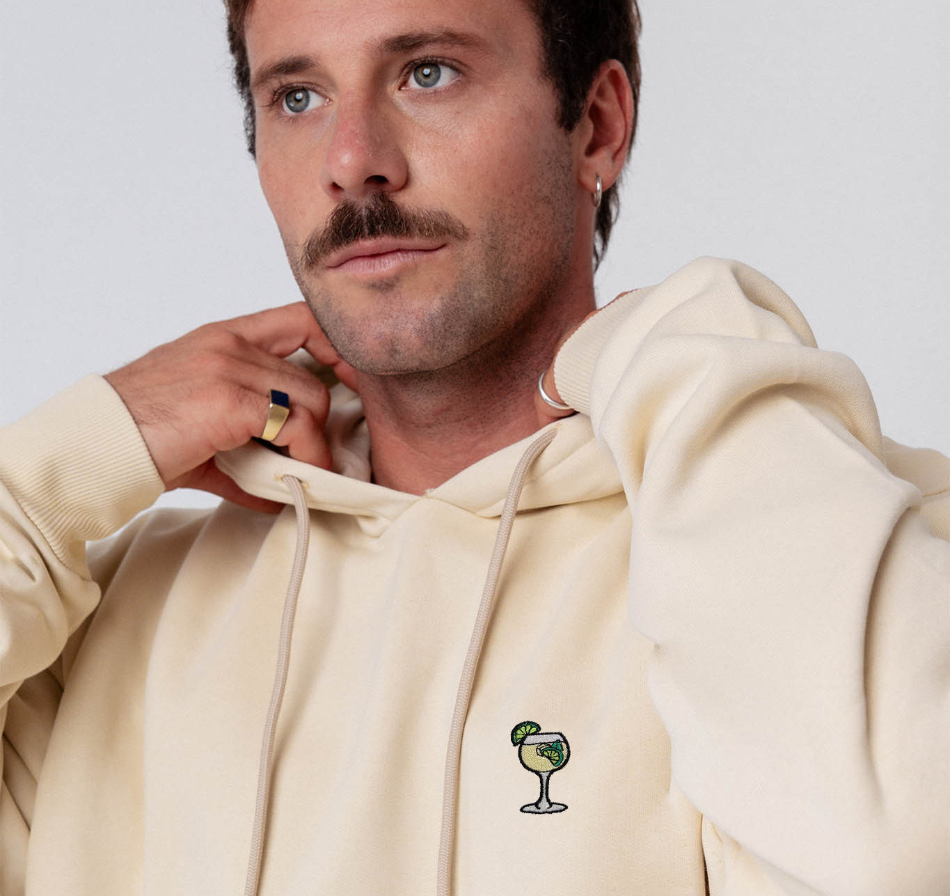 Hugo | Bestickter Bio-Baumwoll unisex Hoodie