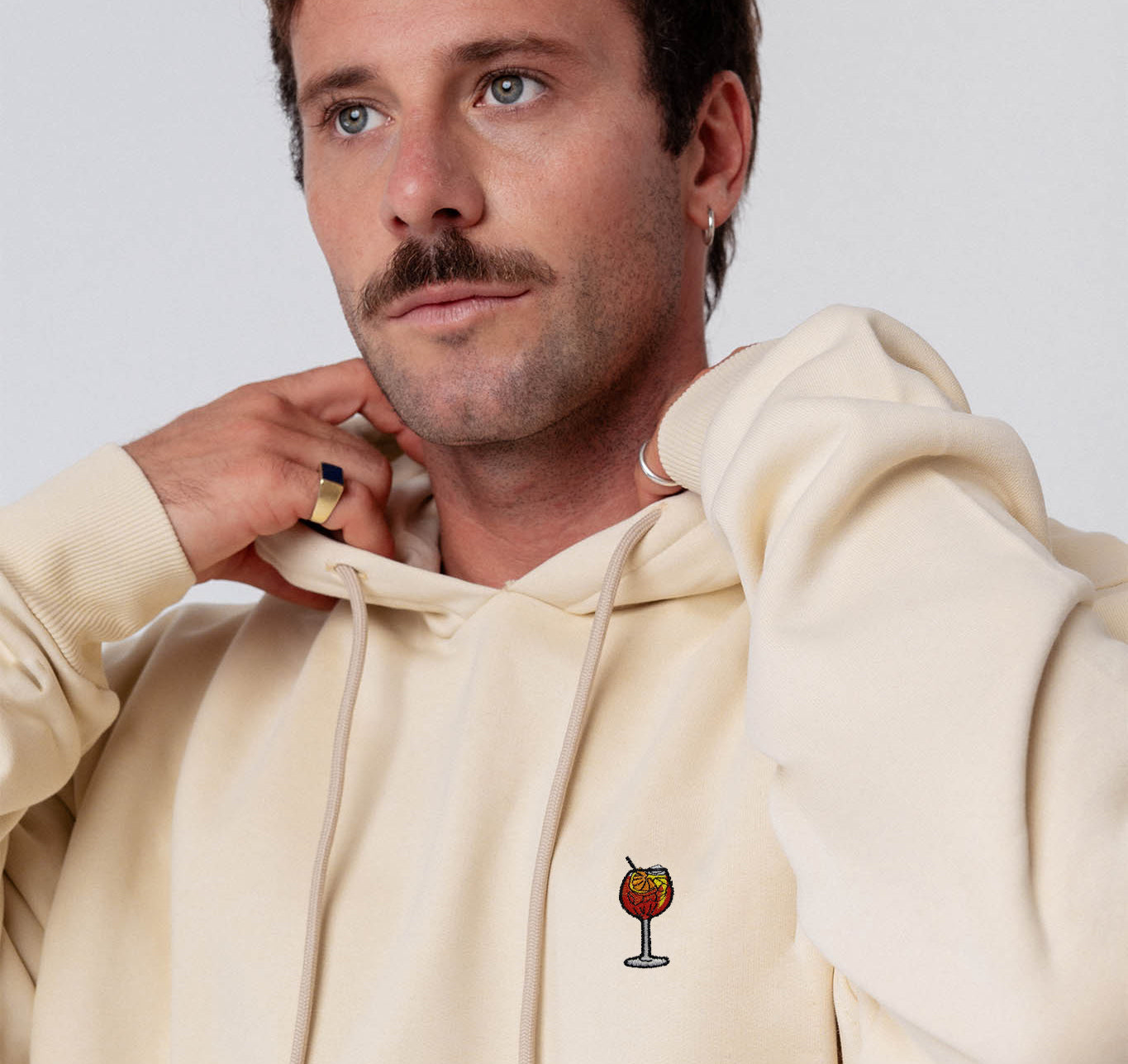 Spritz | Sweat à capuche en coton bio brodé pour homme
