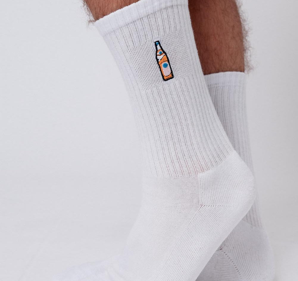 Mate | Chaussettes brodées en coton bio