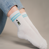 Mangaroca Batida de Côco | Chaussettes brodées en coton bio