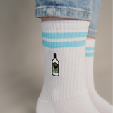 Mangaroca Batida de Côco | Chaussettes brodées en coton bio