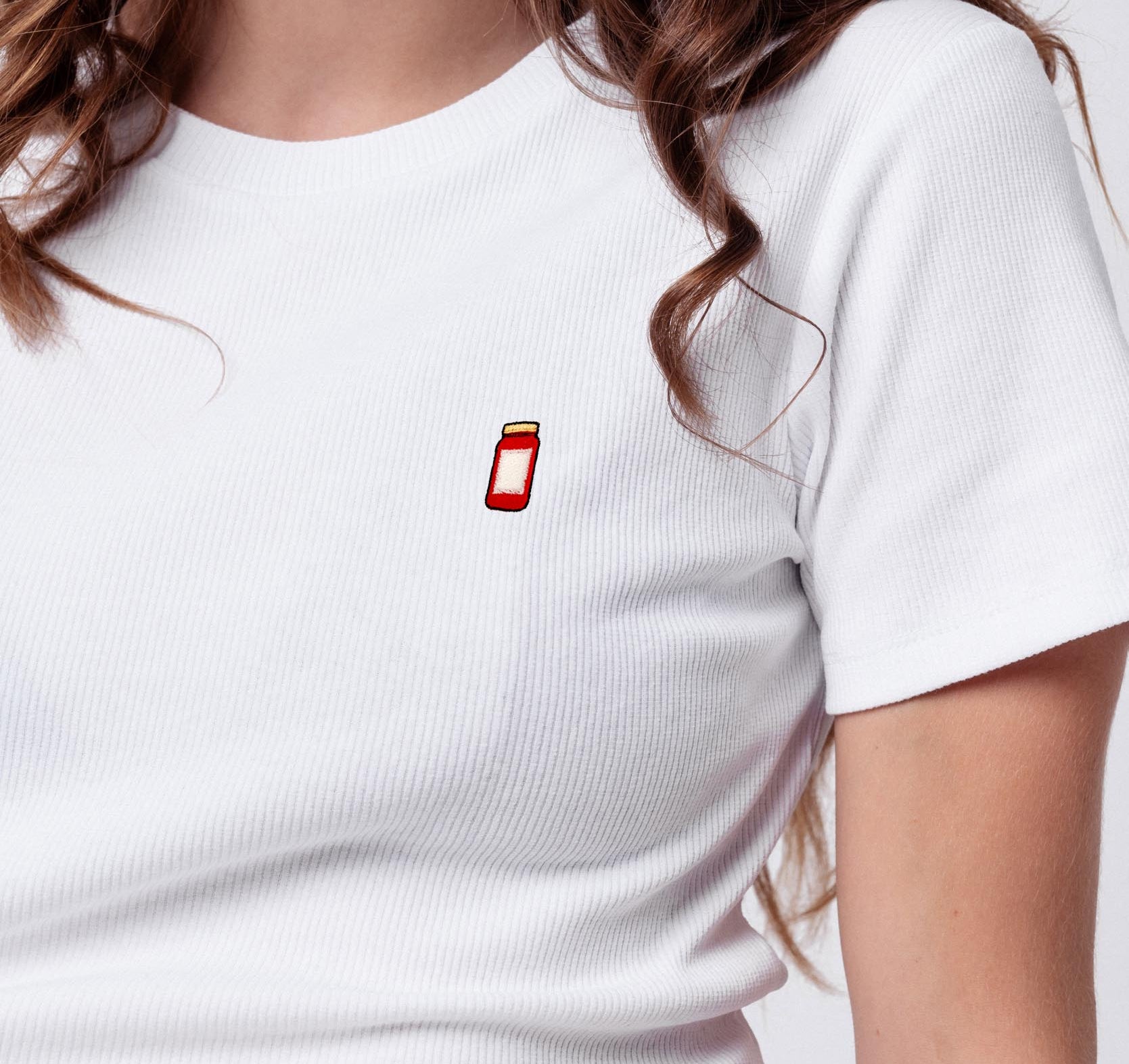 O´Donnell  | Besticktes Bio Baumwoll Cropped T-Shirt